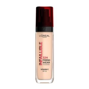 کرم پودر لورآل اینفالیبل شیشه‌ای (L’Oréal Infallible 24H Fresh Wear Foundation)